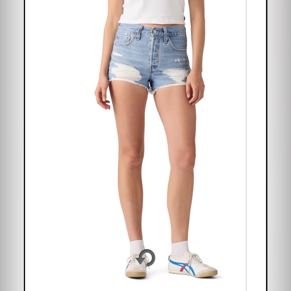 Levi's Blue 501 Denim Shorts